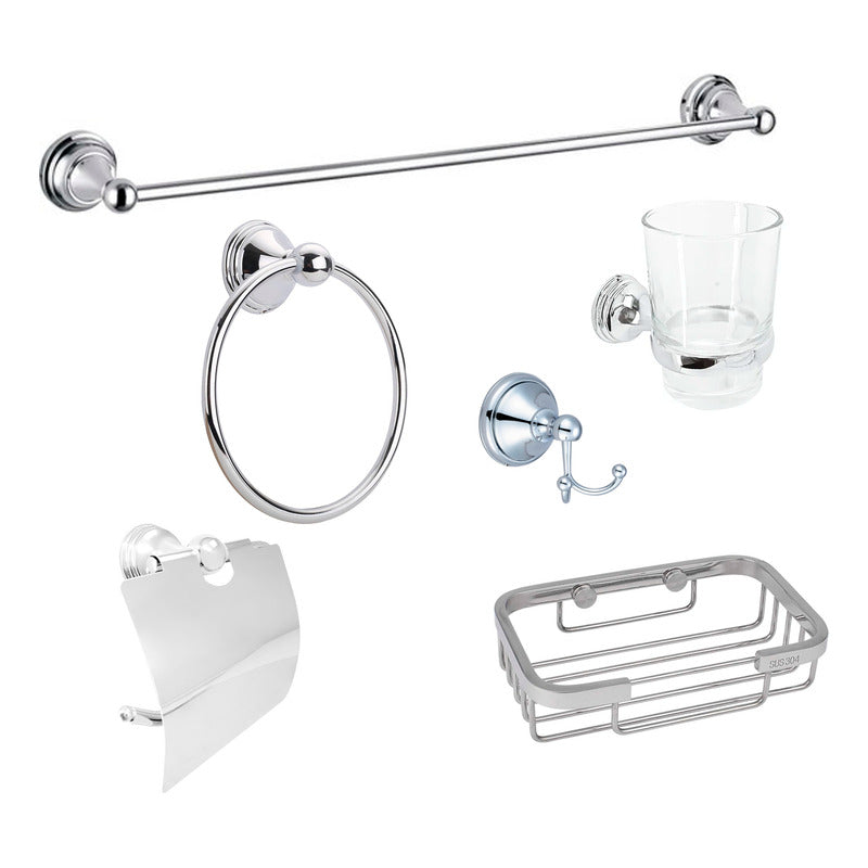 Juego De Accesorios Para Baño Metalico Cromado