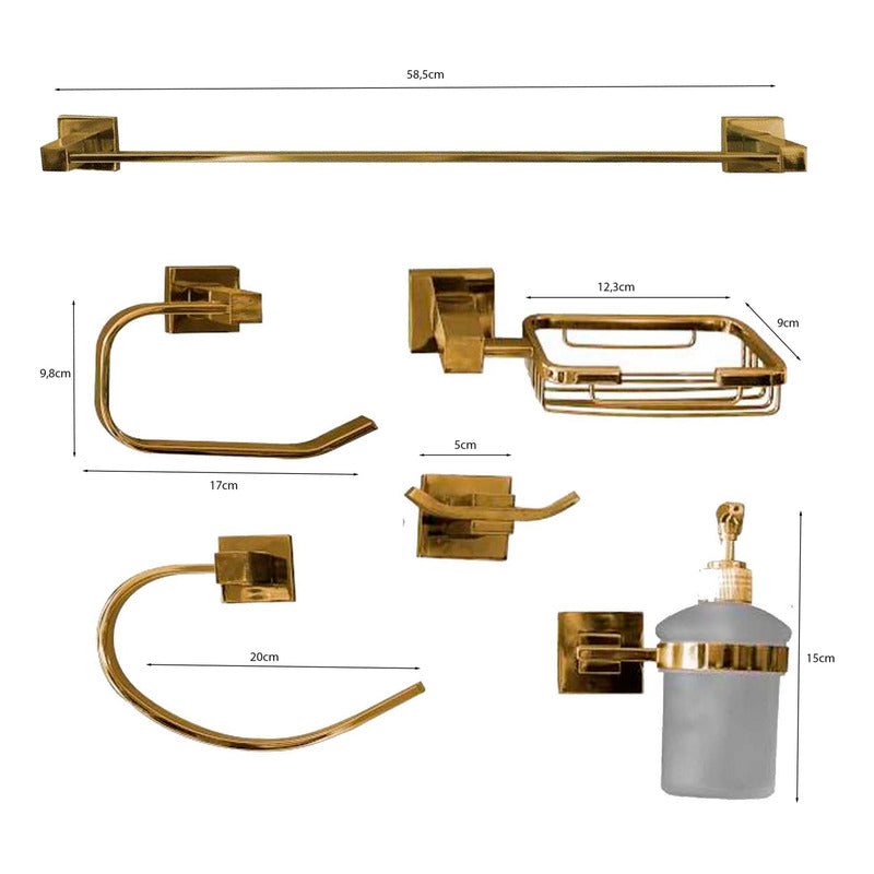Accesorios Para Baño X6 Piezas Palace Bronce Antiguo