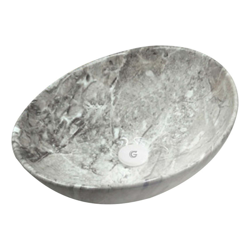 Lavamanos Ovalado De Sobreponer Gris
