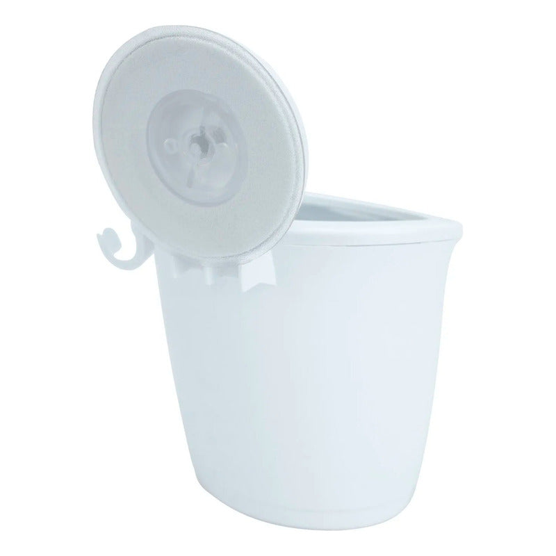 Portacepillo Para Baño Con Ventosa Blanco