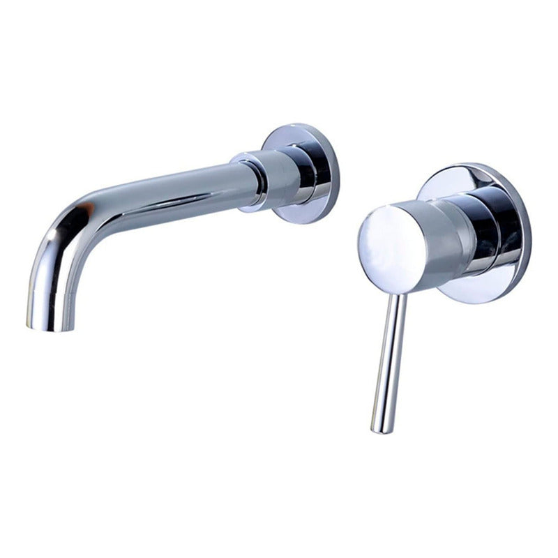 Grifería Llave Lavamanos Monocontrol Pared Cromada
