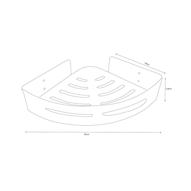 Organizador Repisa Esquinero Para Ducha/baño Acero Negro