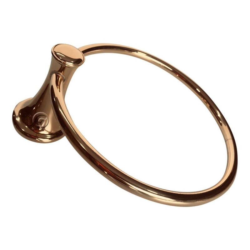 Toallero De Baño Aro Vintage Acabado Oro Rosa