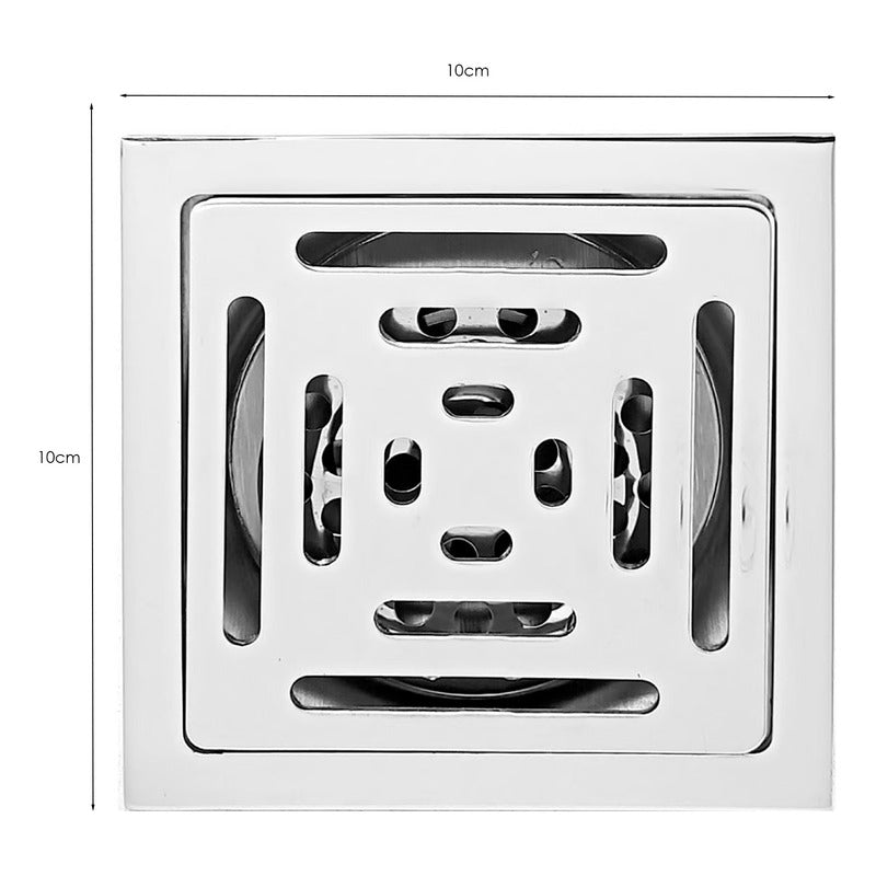 Rejilla Piso 10x10cm Antiolor Acero