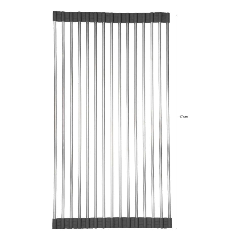 Rejilla Escurridor Retráctil Multiusos Cocina Lavap. Gris