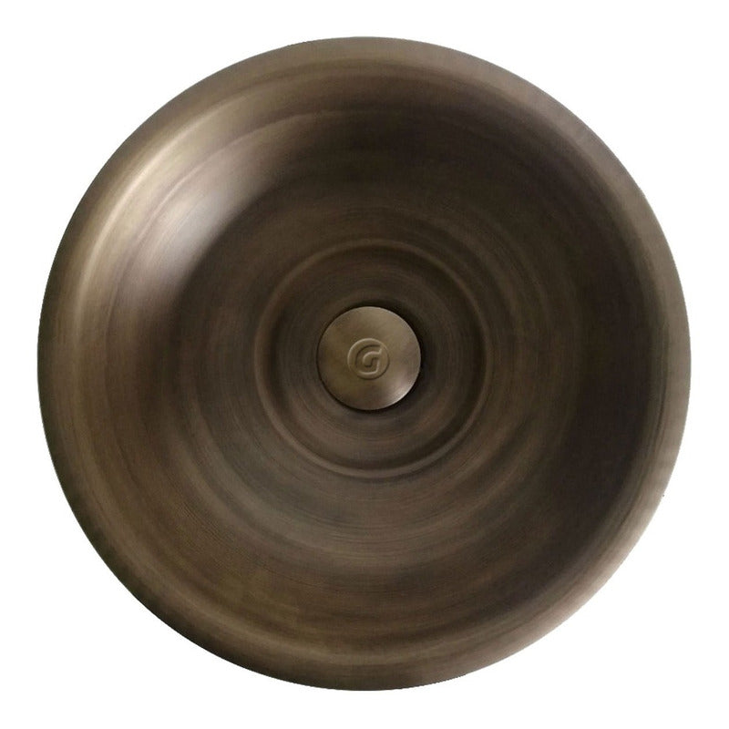 Lavamanos Circular 35cm Vintage Bronce Antiguo + Desague