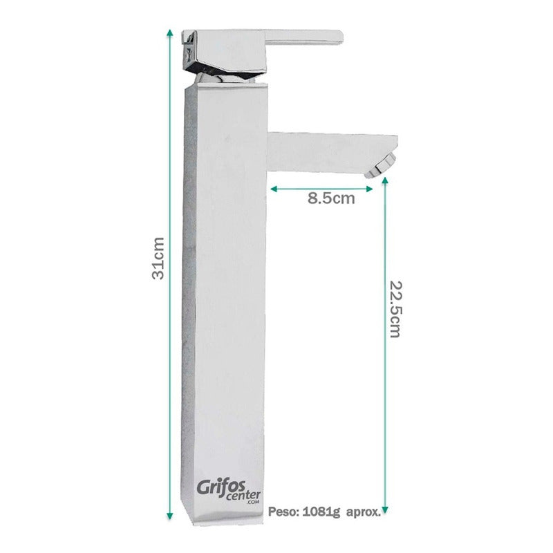 Grifería Monocontrol Lavamanos Cuello Recto Cubik