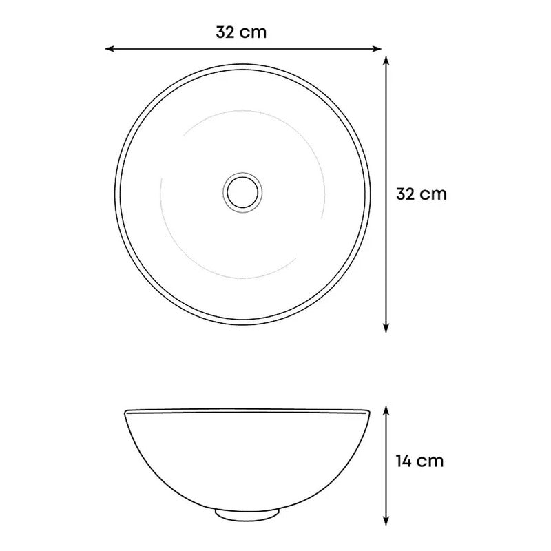 Lavamanos Cerámica Blanco 32cm