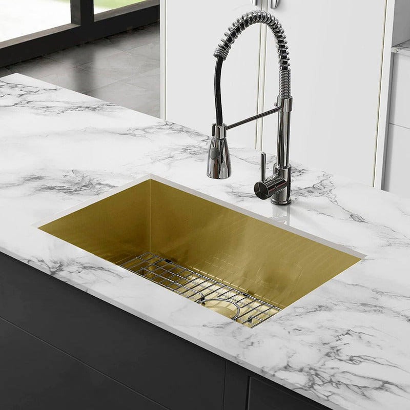 Lavaplatos En Acero Inoxidable Dorado 60*45cm + Accesorios