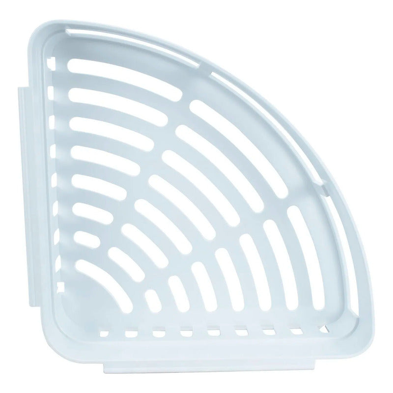 Repisa Organizadora Ventosa Baño Con Toallero Color Blanco