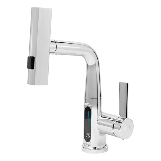 Grifería Monocontrol Lavaplatos Control Digital Bronce Cromo