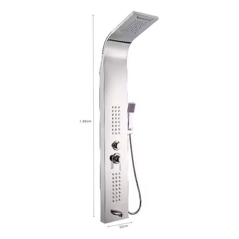 Torreducha Para Baño Plateada Cromada 5501