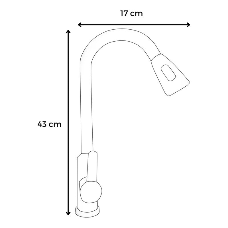 Grifería Llave Monocontrol Lavaplatos Cromada