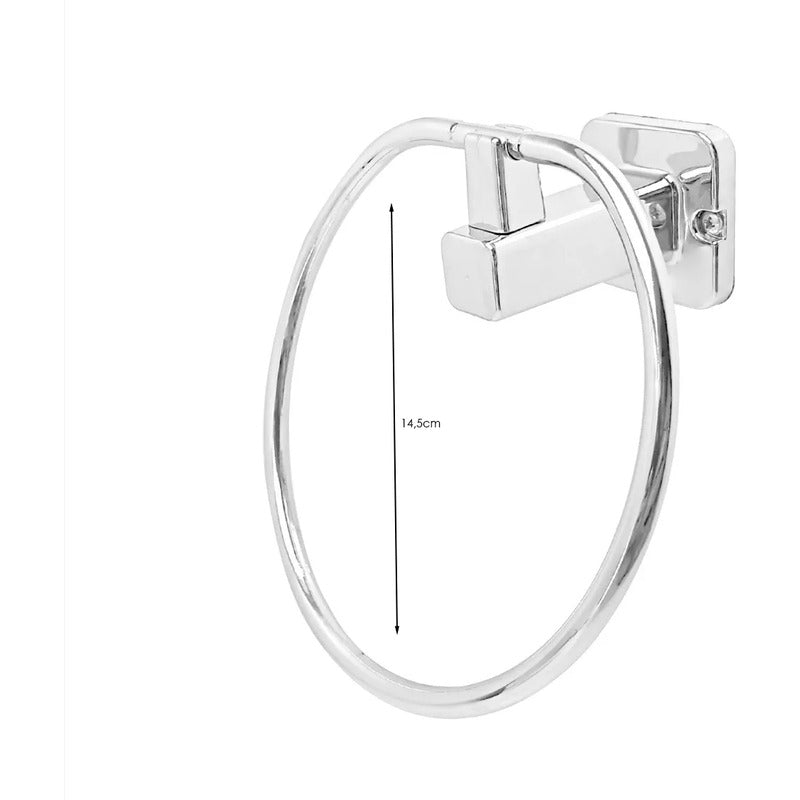 Juego De Accesorios Para Baño Base Cuadrada Abs X6