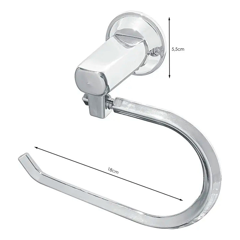 Portarrollo Para Baño (papelera) Base Redonda Abs