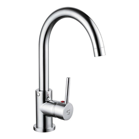 Griferia Monocontrol Para Lavaplatos Cuello De Ganso Cromo