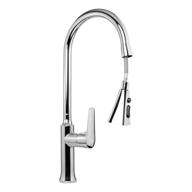 Griferia Monocontrol Lavaplatos Zinc Plateada Cromada 2