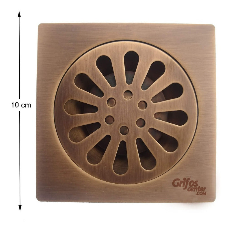 Rejilla De Desagüe Para Piso Cuadrada Vintage Cobre Antiguo