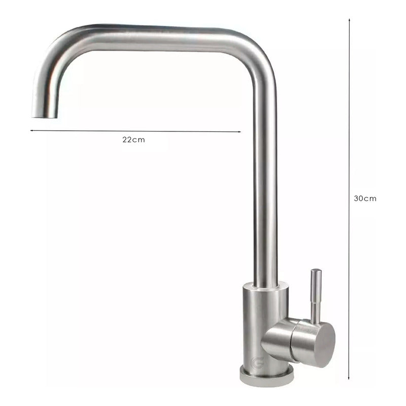 Combo Lavaplatos 60*40cm+griferia Plata Cuello 7+accesorios