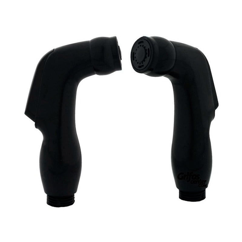 Ducha De Mano Pistola Plástica Negra Curva