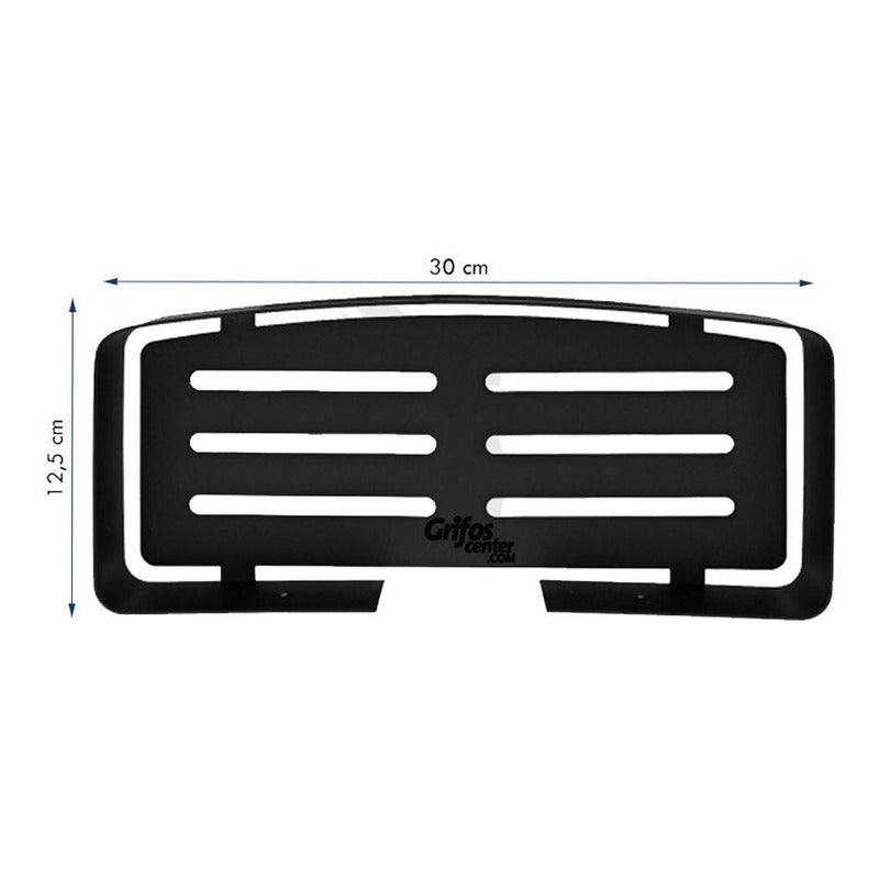 Repisa Para Baño Rectangular Negra