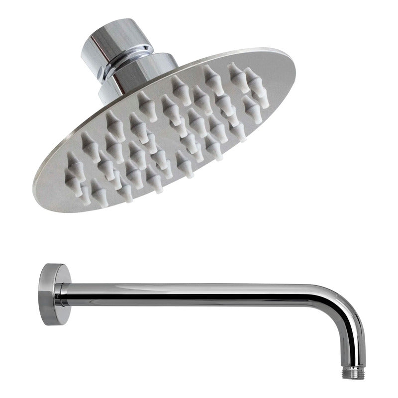 Regadera Ducha Redonda De 10cm (4puLG) + Tubo