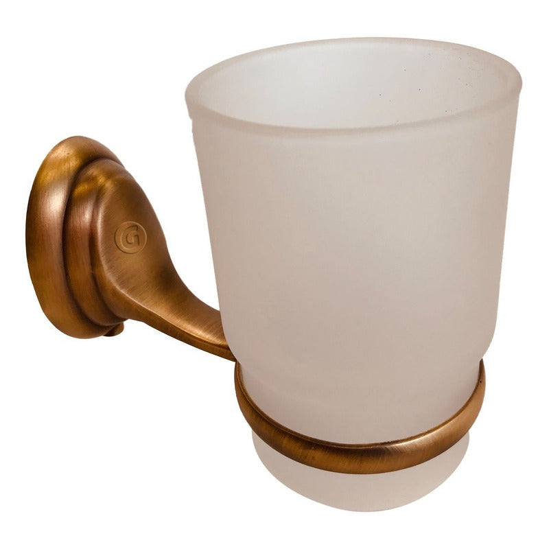 Cepillera + Soporte Zinc Vintage Acabado Cobre Niquel