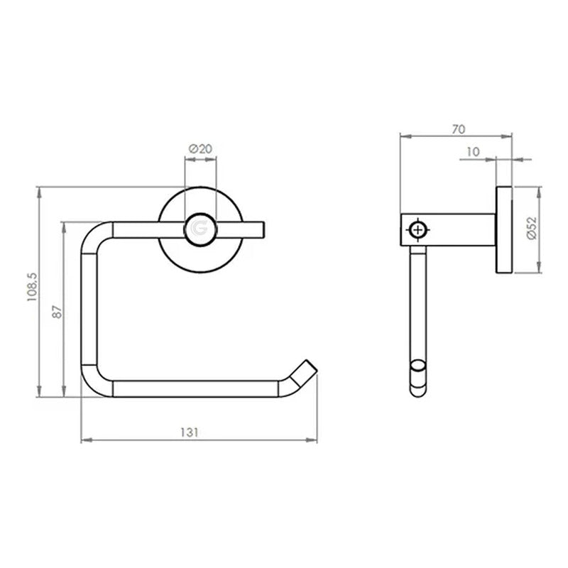 Porta Papel Para Baño Benton Cromado