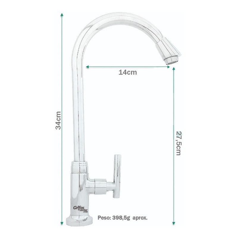 Llave Lavaplatos Alta Mucca