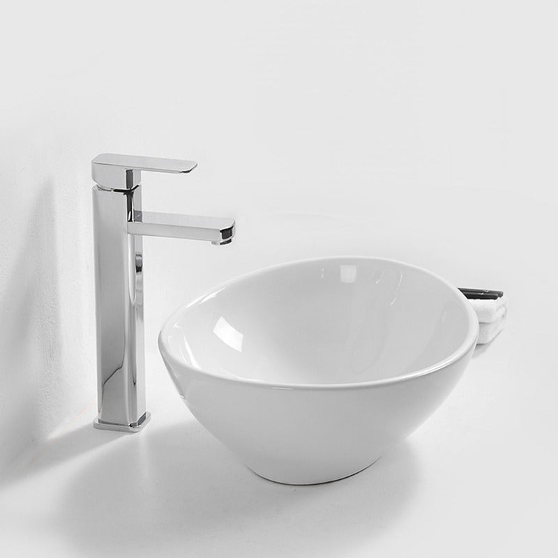 Lavamanos Blanco De Sobreponer En Porcelana