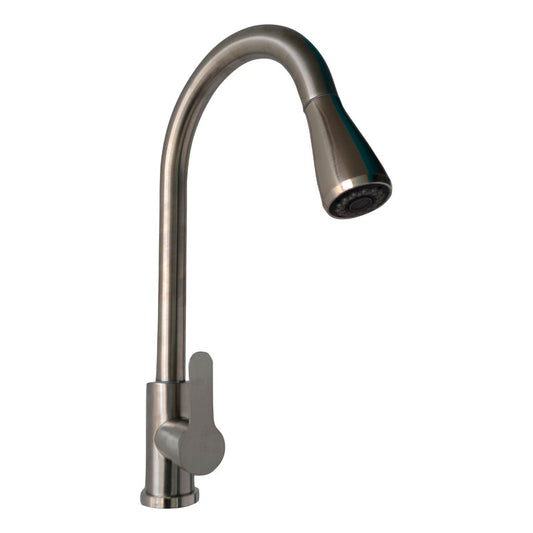 Griferia Lavaplatos Extraible Color Satin Con Cabezal Móvil