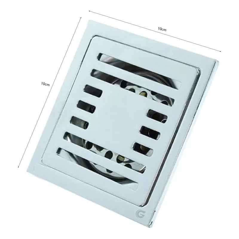 Rejilla De Piso Cuadrada 10 X 10cm Acero Inox.