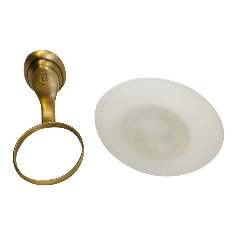 Jabonera + Soporte Vintage Acabado Cobre Antiguo