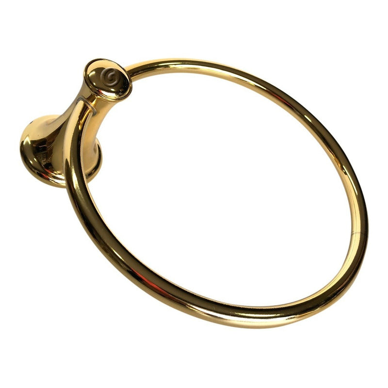 Toallero De Baño Aro Vintage Acabado Oro Laton
