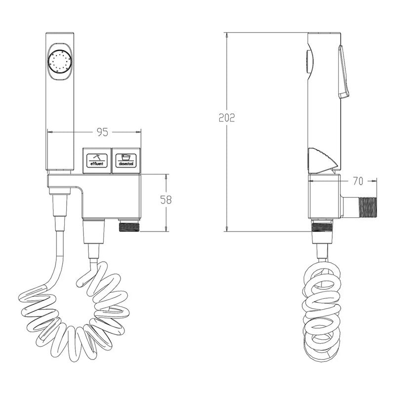 Ducha Bidet Piano Negro
