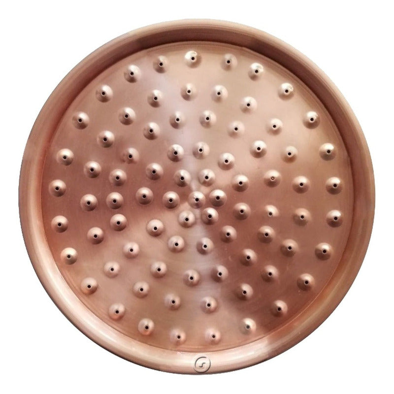 Ducha Vintage Cobre Natural 20cm Con Tubo