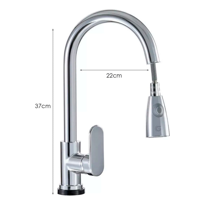 Combo Lavaplatos 60*45cm+grif.extraible+dispensador Y Acc