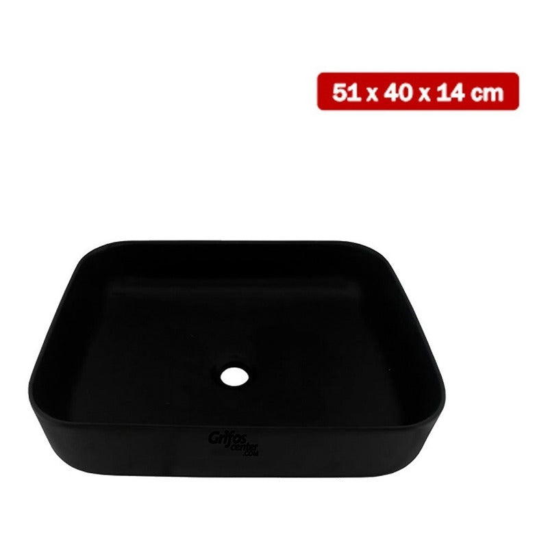 Lavamanos Rectangular Negro Rectangular