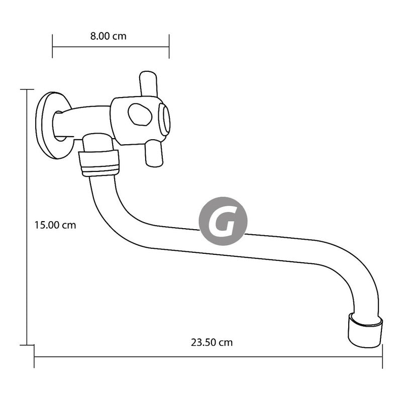 Griferia Para Pared Vintage Bronce Antiguo (agua Fria)