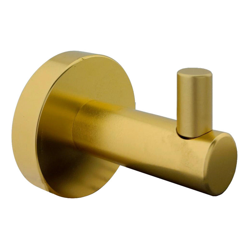 Perchero Sencillo Para Baño Aluminio Dorado Cepillado Jade