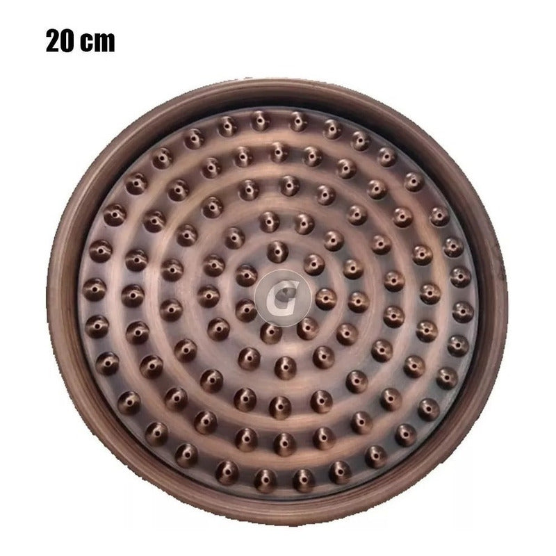 Ducha Cobre Antiguo Vitage 20cm Acabado + Tubo 40cm
