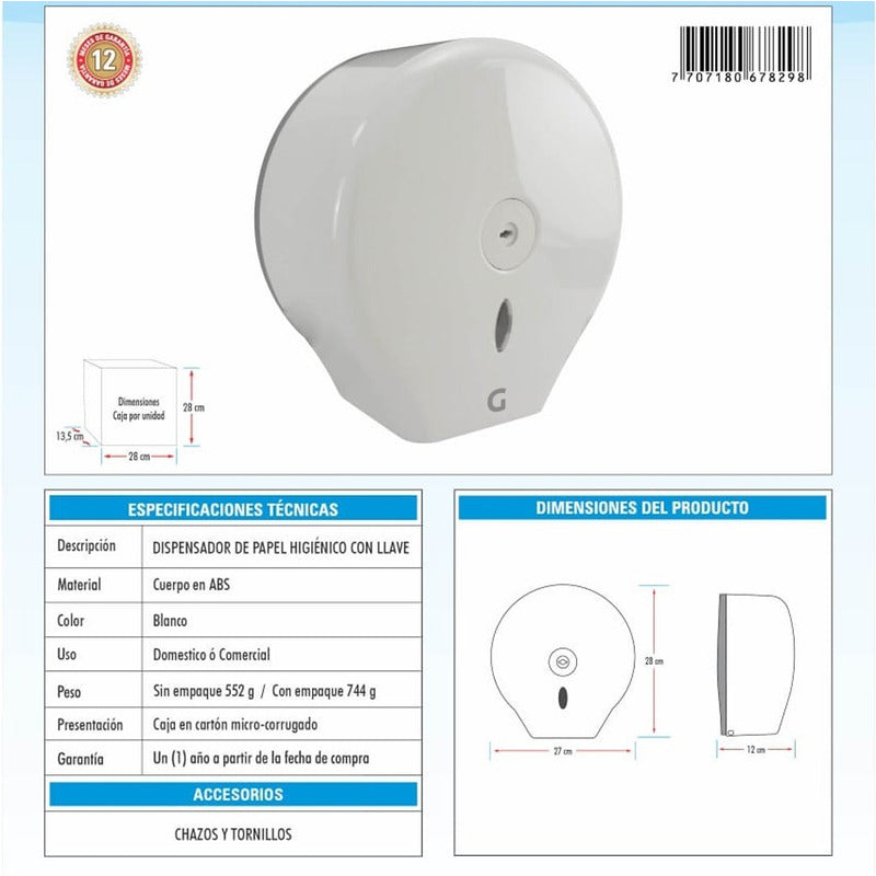 Dispensador De Papel Higiénico