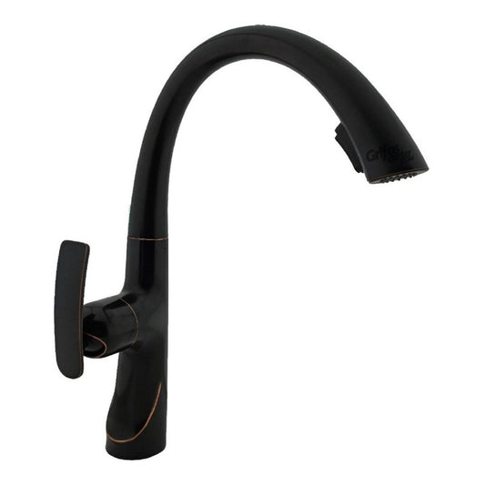 Grifería Lavaplatos Monocontrol Extraíble Alta Negra