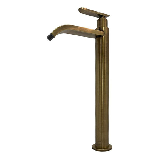 Grifería Agua Fría Alta Vintage Bronce Antiguo