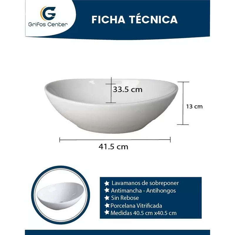 Conjunto Lavamanos Porcelana Blanco Con Griferia