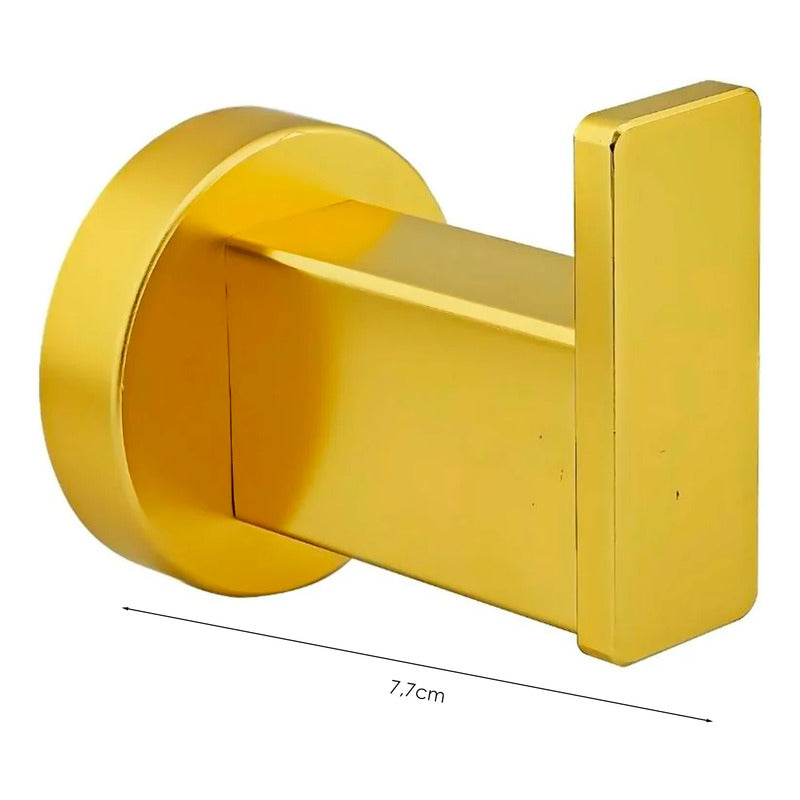 Perchero Sencillo Para Baño Aluminio Dorado Cepillado Amat