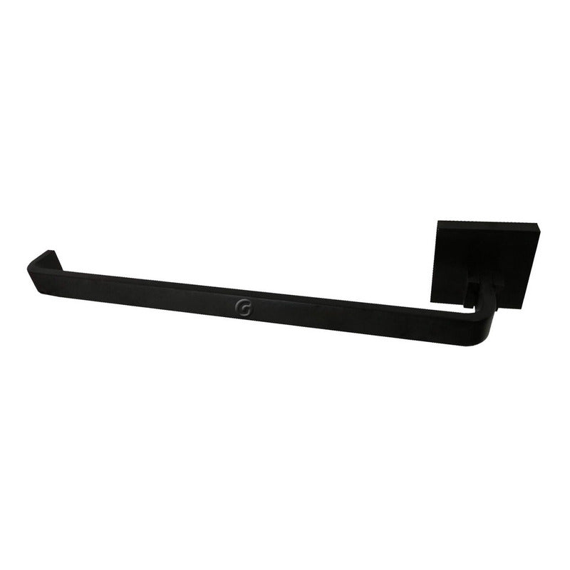 Set X4 De Accesorios Para Baño Cuadrados Color Negro