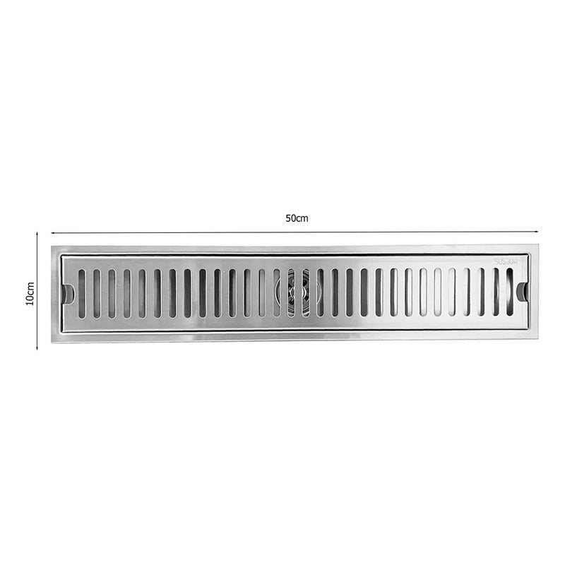 Rejilla De Piso Ranurada Acero 50 X10cm