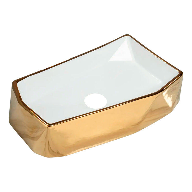Lavamanos De Sobreponer Dorado Vicenza 55*33*12cm