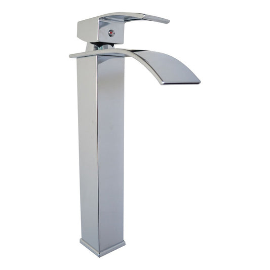 Grifería Llave Monocontrol Cascada Alta Cromada